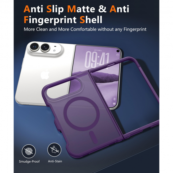 FNTCASE iPhone Duo MagSafe Ekran Koruyuculu K�l�f-Purple