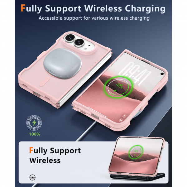 FNTCASE iPhone Duo MagSafe Ekran Koruyuculu K�l�f-Light Pink