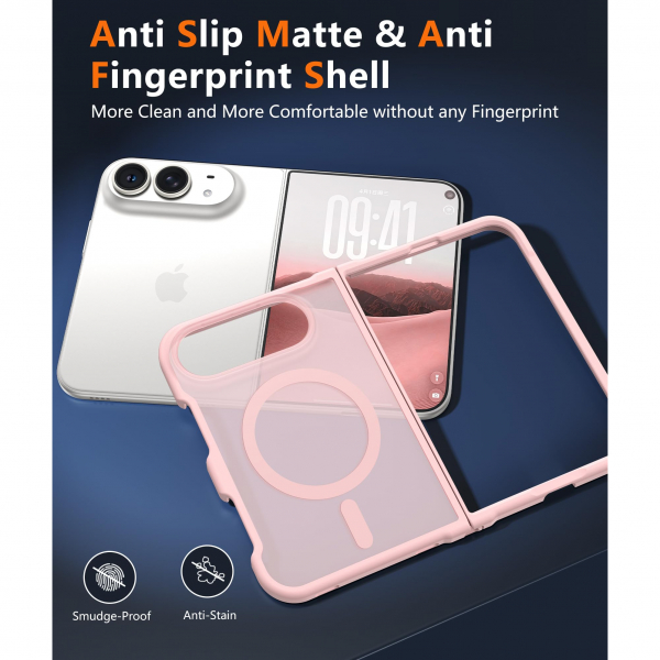 FNTCASE iPhone Duo MagSafe Ekran Koruyuculu K�l�f-Light Pink