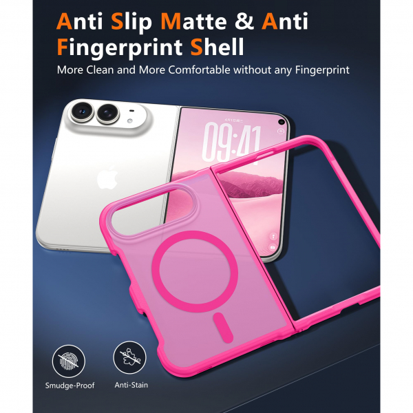 FNTCASE iPhone Duo MagSafe Ekran Koruyuculu K�l�f-Hot Pink