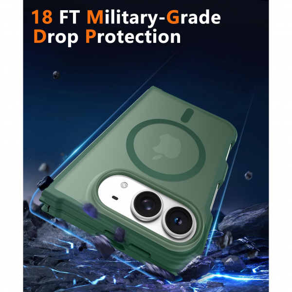 FNTCASE iPhone Duo MagSafe Ekran Koruyuculu K�l�f-Green