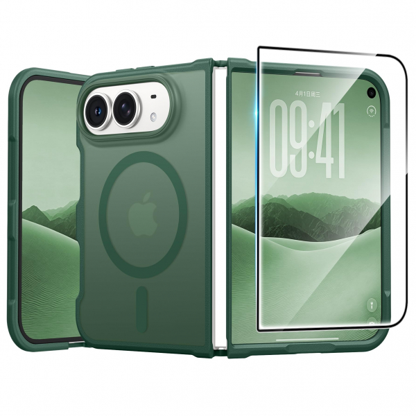 FNTCASE iPhone Duo MagSafe Ekran Koruyuculu K�l�f-Green