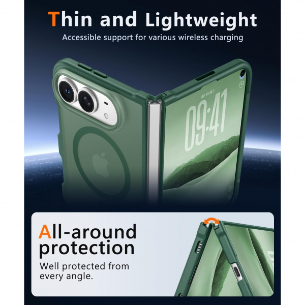 FNTCASE iPhone Duo MagSafe Ekran Koruyuculu K�l�f-Green