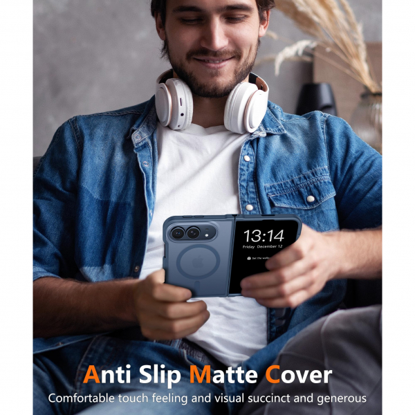 FNTCASE iPhone Duo MagSafe Ekran Koruyuculu K�l�f-Blue