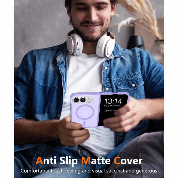 FNTCASE iPhone Duo MagSafe Ekran Koruyuculu K�l�f-Light Purple