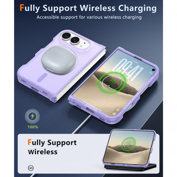 FNTCASE iPhone Duo MagSafe Ekran Koruyuculu K�l�f-Light Purple