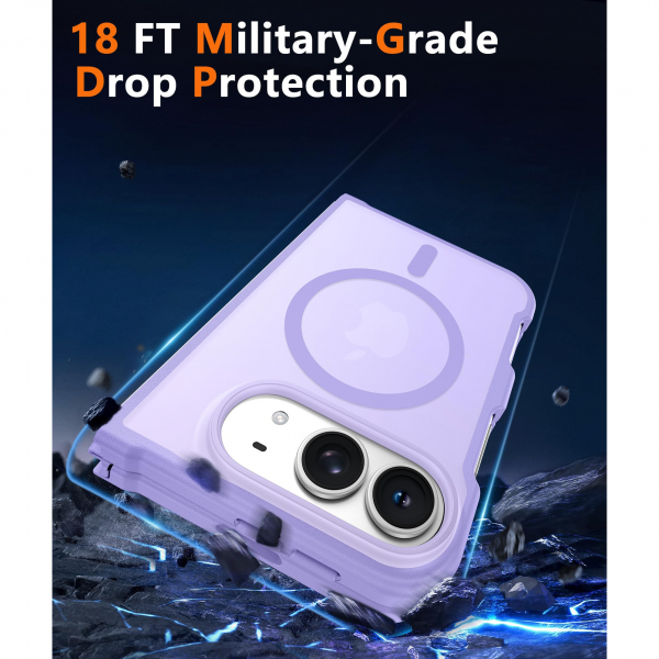 FNTCASE iPhone Duo MagSafe Ekran Koruyuculu K�l�f-Light Purple