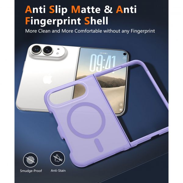 FNTCASE iPhone Duo MagSafe Ekran Koruyuculu K�l�f-Light Purple