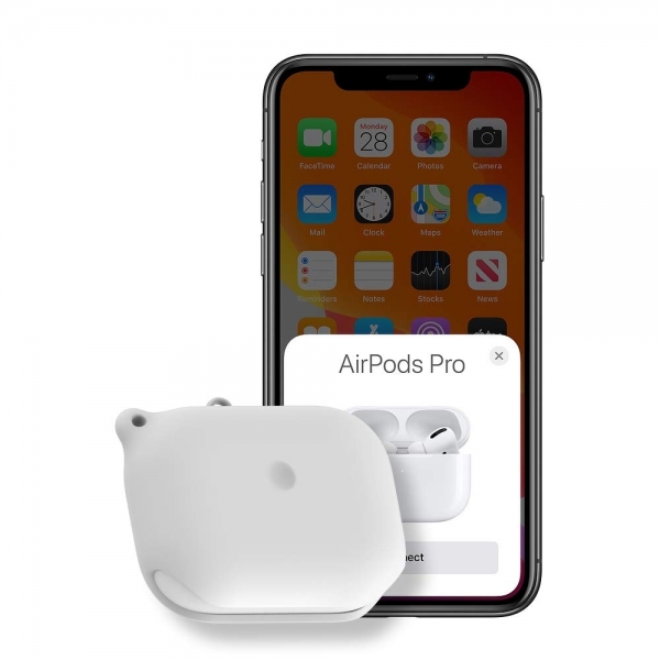 FRTMA AirPods Pro Suya Dayan�kl� Silikon K�l�f (2019)-White