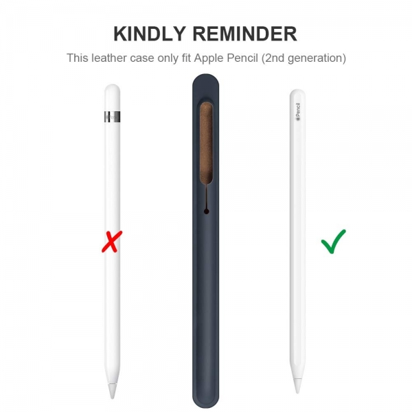 FRTMA Apple Pencil 2 Deri K�l�f-Midnight Blue