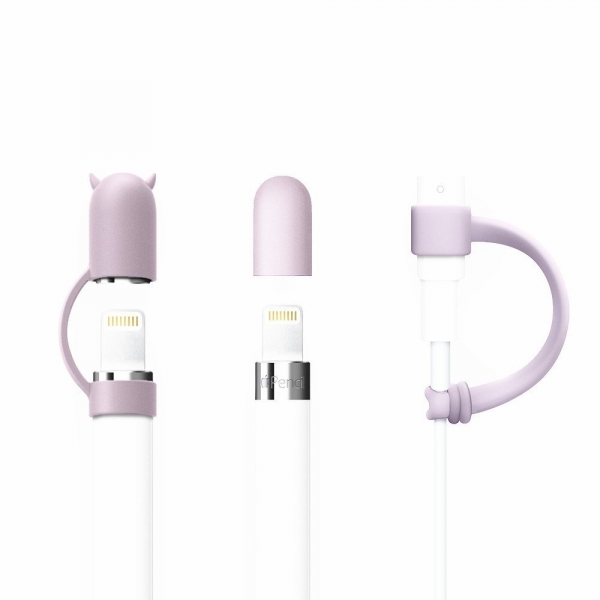 FRTMA Apple Pencil Kapak (3 Adet)-Purple