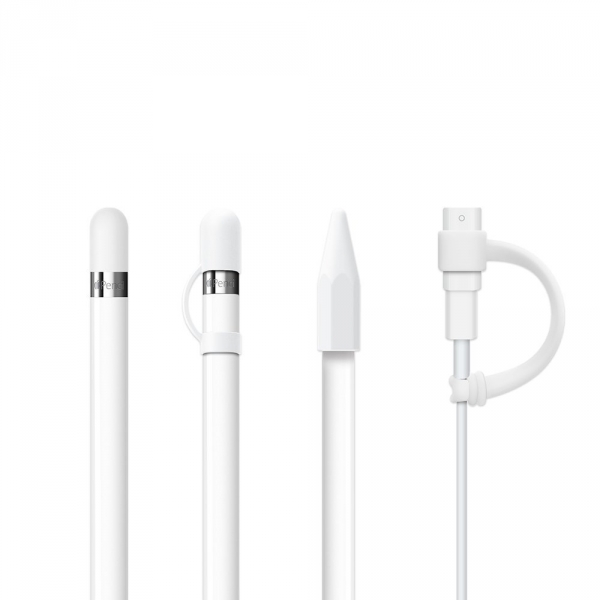 FRTMA Apple Pencil Kapak (4 Adet)-Ivory White