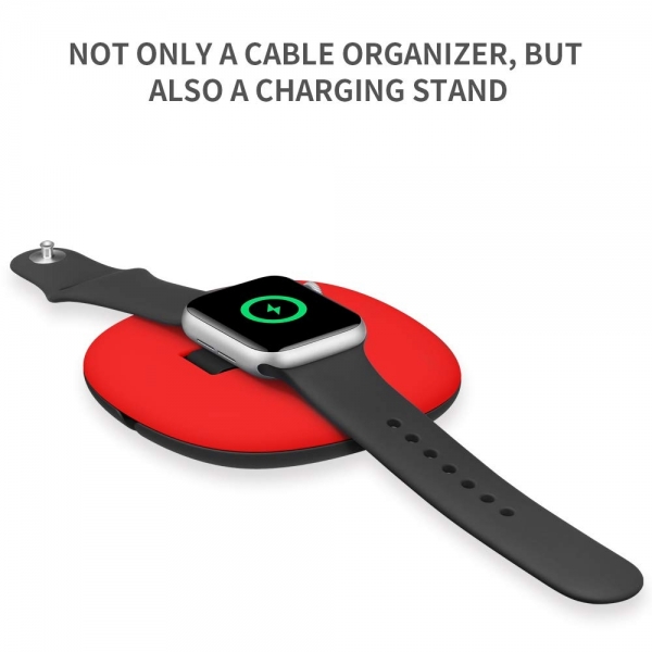 FRTMA Apple Watch Kablo Dzenleyici ve arj Stand-Red