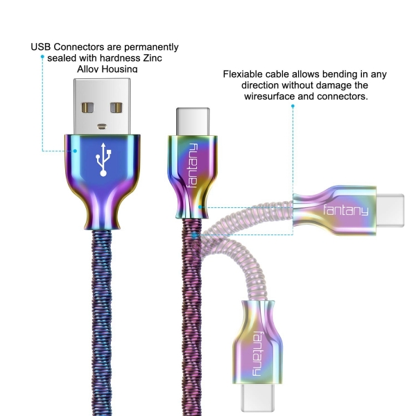 Fantany USB C arj/Data Kablosu (1M)-Colourful