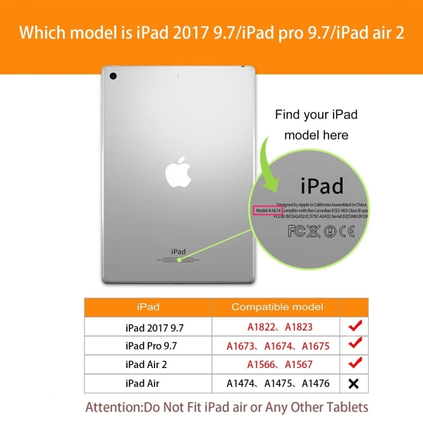 Fingic iPad 9.7 Klf/Ekran Koruyucu (MIL-STD)-Black