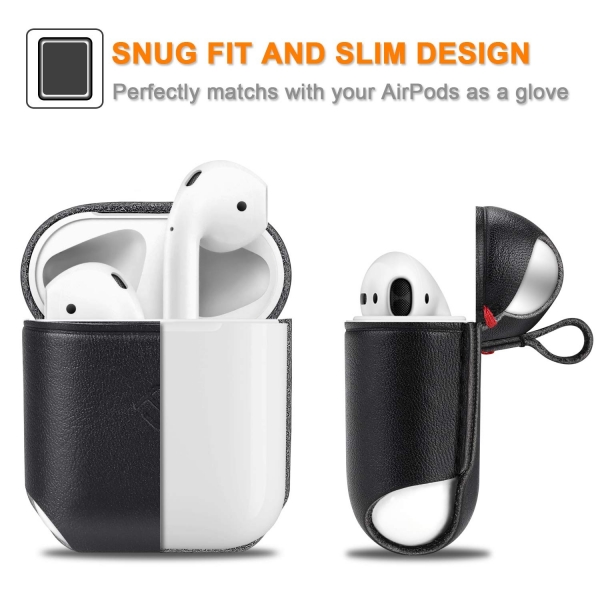 Fintie Apple AirPods Deri Klf-Black