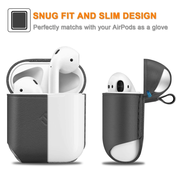 Fintie Apple AirPods Deri Klf-Grey