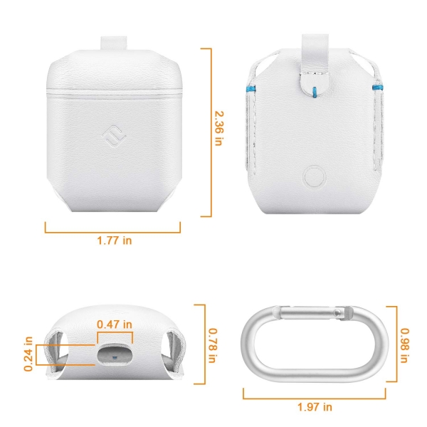 Fintie Apple AirPods Deri Klf-White