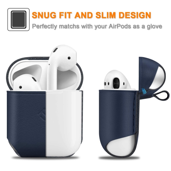 Fintie Apple AirPods Deri Klf-Navy