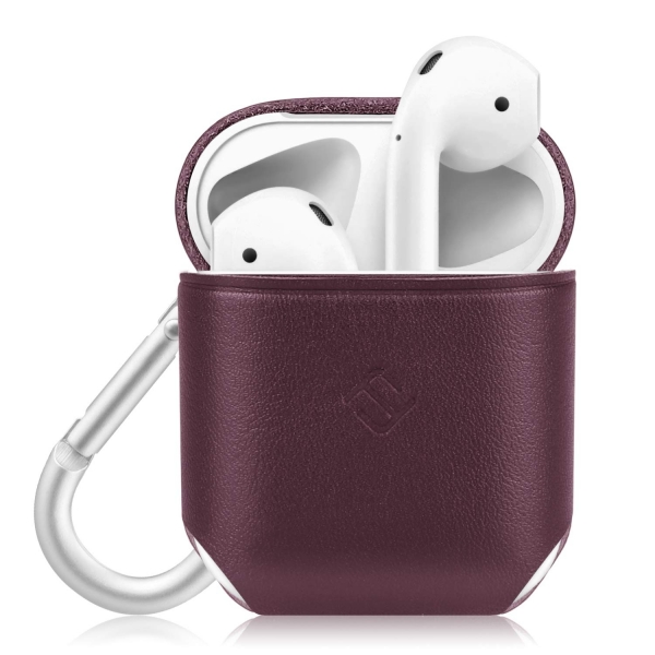 Fintie Apple AirPods Deri Klf-Burgundy