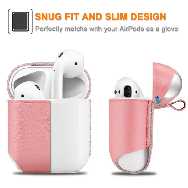 Fintie Apple AirPods Deri Klf-Pink