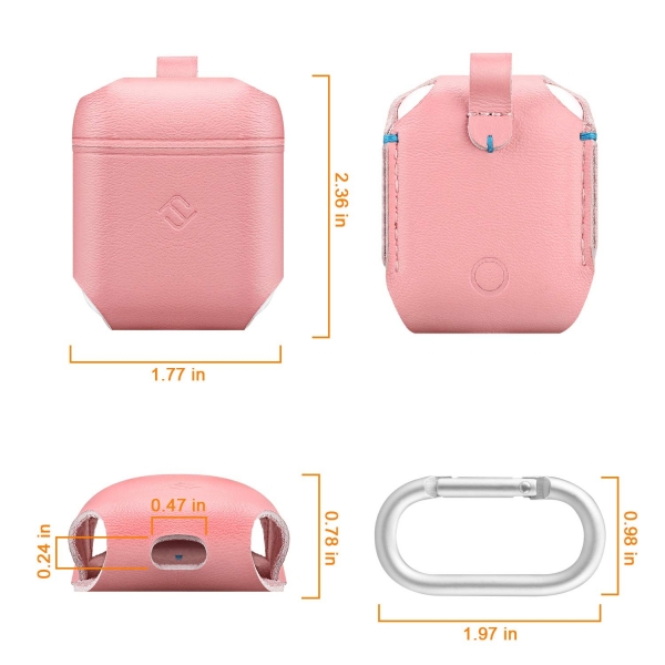 Fintie Apple AirPods Deri Klf-Pink