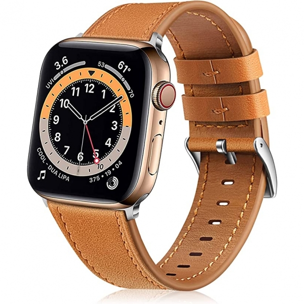 Fintie Apple Watch Ultra Deri Klf (49 mm)-Brown