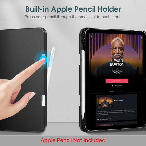 Fintie Apple iPad A16 Kalem Blmeli Klf (11 in)-Ocean Marble 