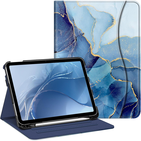 Fintie Apple iPad A16 Kalem Blmeli Klf (11 in)-Ocean Marble 