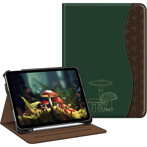 Fintie Apple iPad A16 Kalem Blmeli Klf (11 in)-Mushroom 