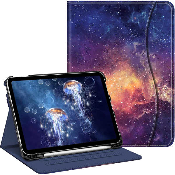 Fintie Apple iPad A16 Kalem Blmeli Klf (11 in)-Galaxy