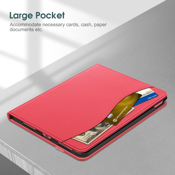 Fintie Apple iPad A16 Kalem Blmeli Klf (11 in)-Pink