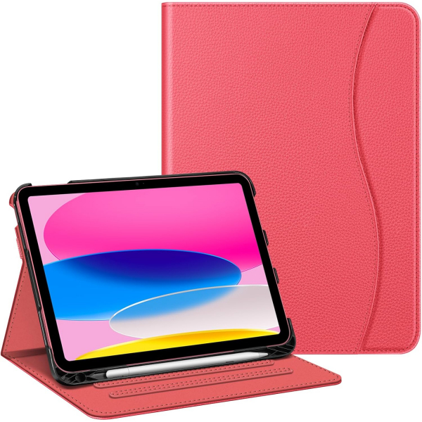 Fintie Apple iPad A16 Kalem Blmeli Klf (11 in)-Pink