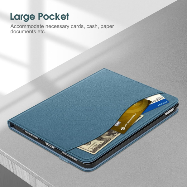 Fintie Apple iPad A16 Kalem Blmeli Klf (11 in)-Ocean Blue