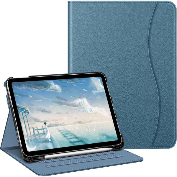 Fintie Apple iPad A16 Kalem Blmeli Klf (11 in)-Ocean Blue