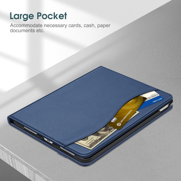 Fintie Apple iPad A16 Kalem Blmeli Klf (11 in)-Navy