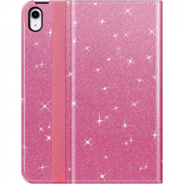 Fintie Apple iPad A16 Kalem Blmeli Klf (11 in)-Glittering Pink