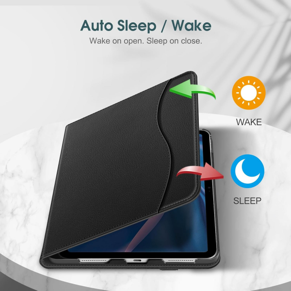 Fintie Apple iPad A16 Kalem Blmeli Klf (11 in)-Black