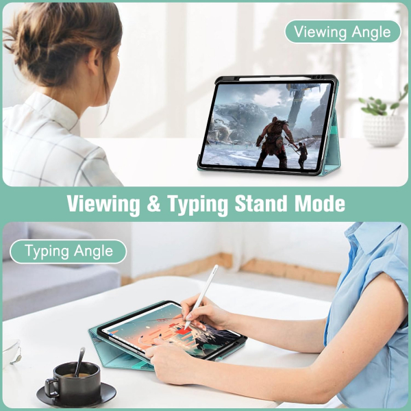 Fintie Apple iPad Pro M4 Folio Deri Klf (13 in)-Emerald Marble 