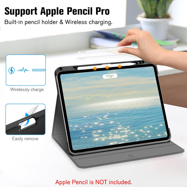 Fintie Apple iPad Pro M4 Manyetik Klf (13 in)-Black 
