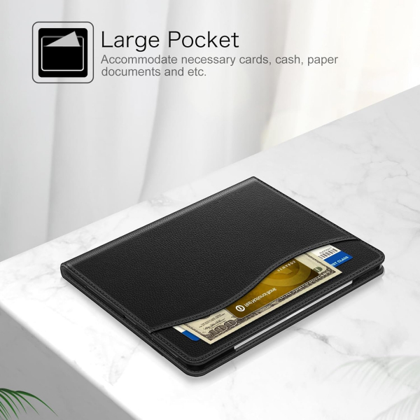 Fintie Folio Kalem Blmeli iPad Pro Klf (13 in)-Black