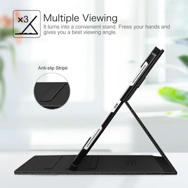 Fintie Folio Kalem Blmeli iPad Pro Klf (13 in)-Black