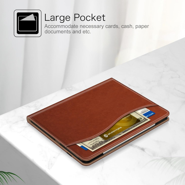 Fintie Folio Kalem Blmeli iPad Pro Klf (13 in)-Brown