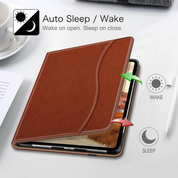 Fintie Folio Kalem Blmeli iPad Pro Klf (13 in)-Brown