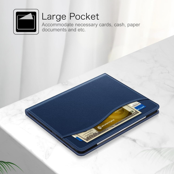 Fintie Folio Kalem Blmeli iPad Pro Klf (13 in)-Navy