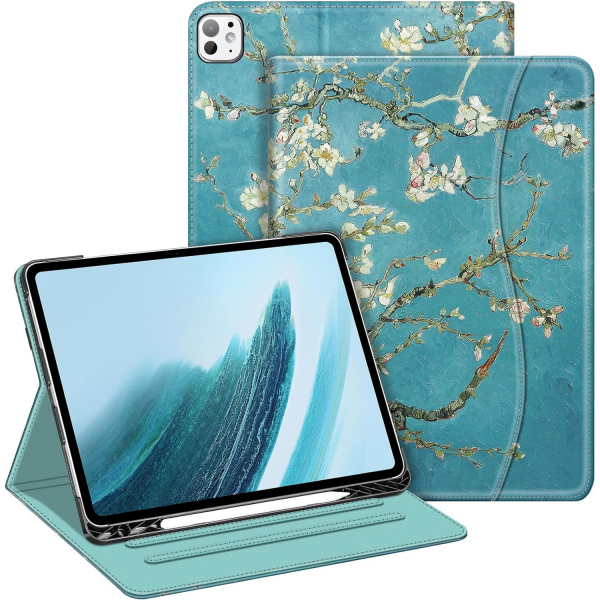 Fintie Folio Kalem Blmeli iPad Pro Klf (13 in)-Blossom