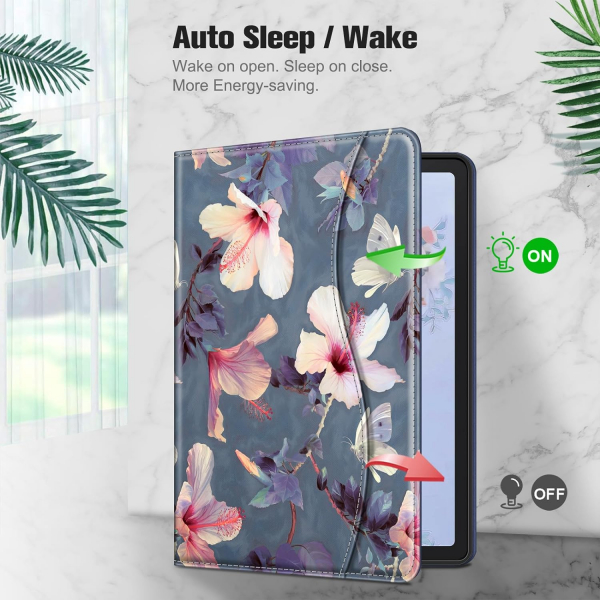 Fintie Folio Galaxy Tab S6 Lite Klf (10.4 in)-Blooming Hibiscus