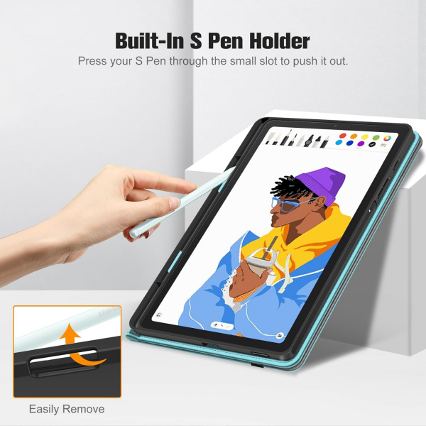 Fintie Folio Galaxy Tab S6 Lite Klf (10.4 in)-Turqoise