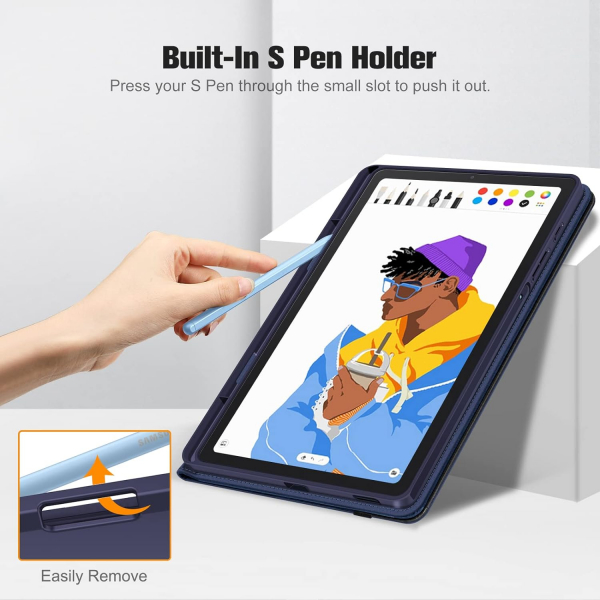 Fintie Folio Galaxy Tab S6 Lite Klf (10.4 in)-Navy