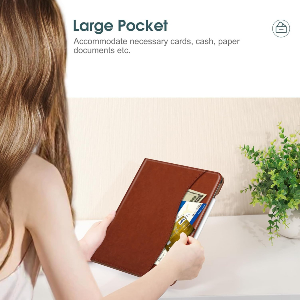 Fintie Apple iPad Pro M4 Kalem Blmeli Klf (11 in)-Brown 